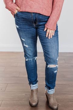 Picture of PLUS SIZE SKINNY DISTRESSED JEANS